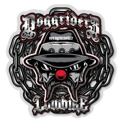 PLAQUE DECO DOGGRIDERZ LOWBIKE "CHOLO CHAINE GRIS/SILVER"
